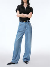 Women's High-Waisted Lyocell Straight-Leg Jeans